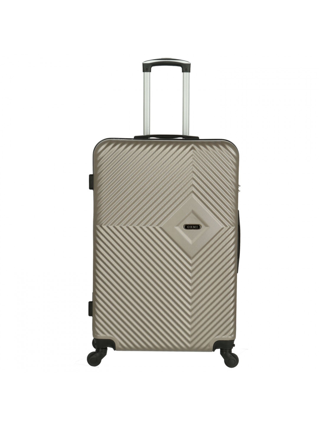 Cestovní plastový kufr Folker velikost L taupe